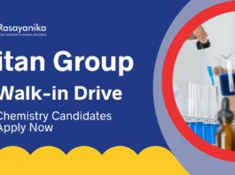 MSc Chemistry Jobs at Titan Group | Attend the Walk-In-Interview