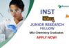 Junior Research Fellow Opportunity at INST Mohali | Chemistry Graduates Apply Now