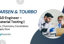 L&T Jobs as R&D Engineer – Material Testing | BSc Chemistry Candidates Apply