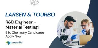 L&T Jobs as R&D Engineer – Material Testing | BSc Chemistry Candidates Apply