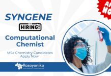 Computational Chemist Position at Syngene | MSc Chemistry Candidates Apply Now