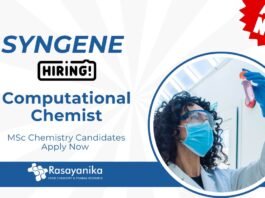 Computational Chemist Position at Syngene | MSc Chemistry Candidates Apply Now