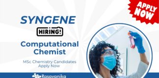 Computational Chemist Position at Syngene | MSc Chemistry Candidates Apply Now