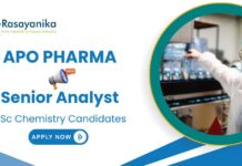  Analyst Job Role at Apotex | MSc Chemistry Candidates Apply Now 