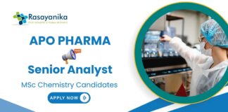 Analyst Job Role at Apotex | MSc Chemistry Candidates Apply Now 