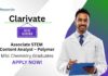Latest Chemistry Jobs at Clarivate | Apply Now For The Associate STEM Content Analyst Role