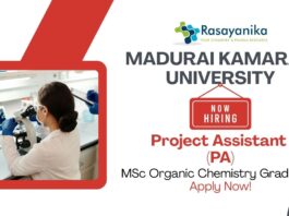 Latest MSc Organic Chemistry Jobs at Madurai Kamaraj University | Apply Now