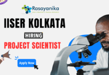 Chemistry Job for Project Scientist Role at IISER | Apply Now