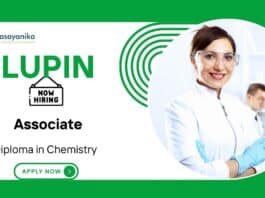 Lupin Job for MSc Chemistry Candidates Production Associate Position Now