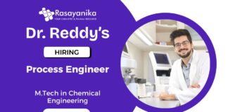 M Tech Chemical Engineering Jobs at Dr Reddy's | Apply Now for Process Engineer Role