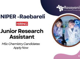 Research Jobs at NIPER Raebareli | MSc Chemistry Candidates Apply Now