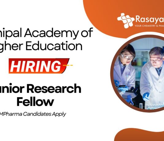 JRF Position Vacancy at MAHE | Pharma Graduates Apply Now