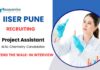 MSc Chemistry Job at IISER Pune Attend the Walk-In Interview