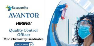 MSc Chemistry Jobs at Avantor | Apply Now For The Quality Control Officer Role