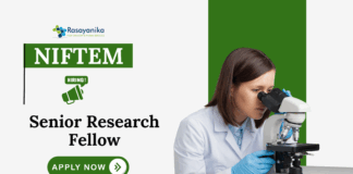 _MSc Chemistry Jobs at NIFTEM Apply Now for Senior Research Fellow Role