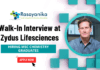 MSc Chemistry Walk in Interview at Zydus Lifesciences