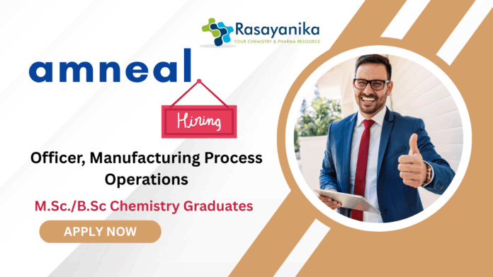 Manufacturing Job at Amneal For Chemistry Graduates | Apply Now