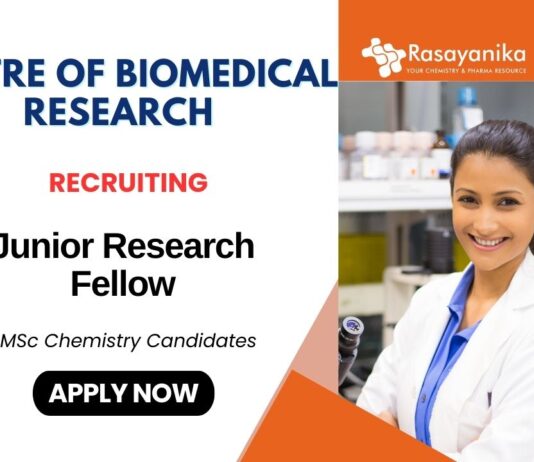 NET JRF Vacancies at Centre of Biomedical Research | MSc Chemistry Candidates Apply Now
