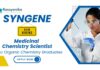 Organic Chemistry Job at Syngene | Apply Now For The Medicinal Chemistry Scientist Role