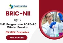 Ph.D. Programme 2025-26 at BRIC-NII BScMSc Graduates Apply Now