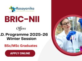 Ph.D. Programme 2025-26 at BRIC-NII BScMSc Graduates Apply Now