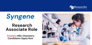 Freshers Jobs at Syngene | MSc Chemistry Candidates Apply Now for the Research Associate Role 