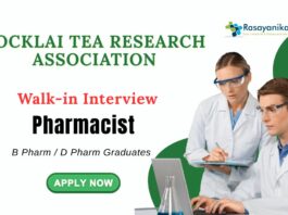 Pharma Jobs at Tocklai Tea Research Institute| Attend the Walk-in Interview