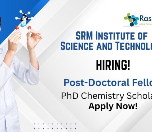Postdoctoral Vacancy at SRMIST | PhD Chemistry Scholars Apply Now