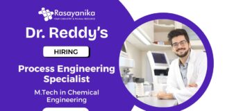 Process Engineering Specialist Job at Dr. Reddy’s | Apply Now