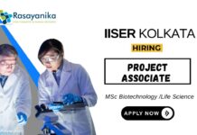 Project Associate Job at ISSER Kolkata MSc in Chemistry Candidates Apply Now
