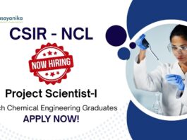 Project Scientist Role at NCL | MTech Chemical Engineering Graduates Apply Now