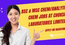 BSc & MSc Chem/Analytical Chem Jobs