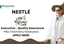 QA Chemistry Job | Apply Now For The Executive Role at Nestle