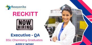 QA Chemistry Jobs | Apply Now For The Executive Role at Reckitt