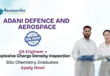 QA Engineer Jobs at Adani Defence and Aerospace | BSc Chemistry Graduates Apply Now