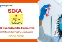 QC Chemistry Jobs | Apply Now at Sika For The Executive Role