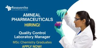 QC Chemistry Jobs at Amneal | Apply Now For The Laboratory Manager Role