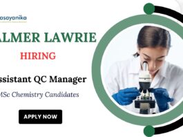 QC Jobs at Balmer Lawrie MSc Chemistry Candidates Apply Now