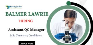 QC Jobs at Balmer Lawrie MSc Chemistry Candidates Apply Now