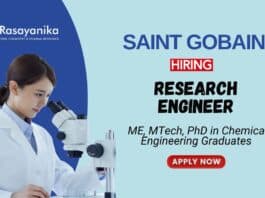 Recent Chemical Engineering Job at Saint-Gobain | Apply Now For The Research Engineer Role
