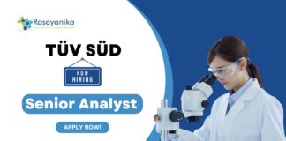 MSc Chemistry Jobs at TUV SUD | Apply Now for Senior Analyst Role