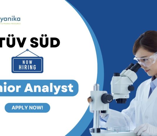 MSc Chemistry Jobs at TUV SUD | Apply Now for Senior Analyst Role