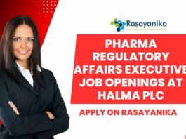 Pharma Regulatory Affairs Executive Job Openings