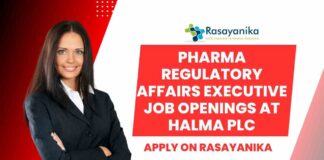 Pharma Regulatory Affairs Executive Job Openings