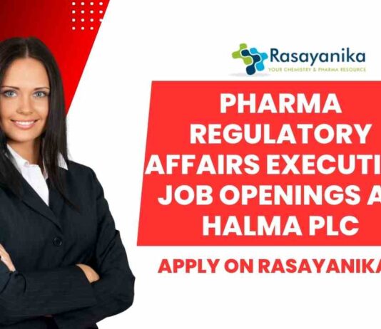 Pharma Regulatory Affairs Executive Job Openings