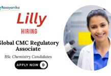 Regulatory Associate Jobs at Lilly | BSc Chemistry Candidates Apply Now