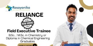 Reliance Jobs For Chemistry Graduates | Apply Now For The Field Executive Trainee Role