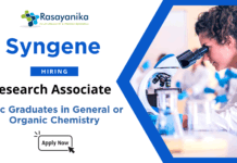 Research Associate Job at Syngene Chemistry Graduates Apply