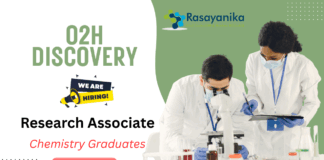 Research Associate Job in Ahmedabad at o2h Discovery | Chemistry Graduates Apply