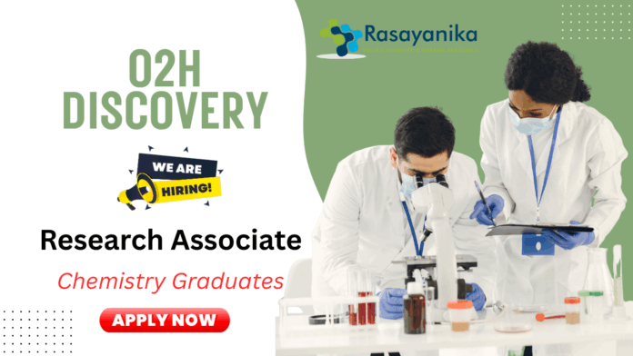Research Associate Job in Ahmedabad at o2h Discovery | Chemistry Graduates Apply